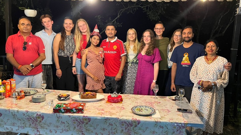 Sabina hosting guests in Nepal